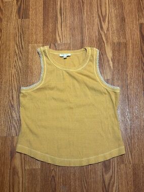 Women's Sleeveless Knit Tank Top - Mustard Yellow